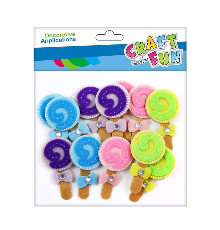 Decor-sticker 12 pcs. felt candies
