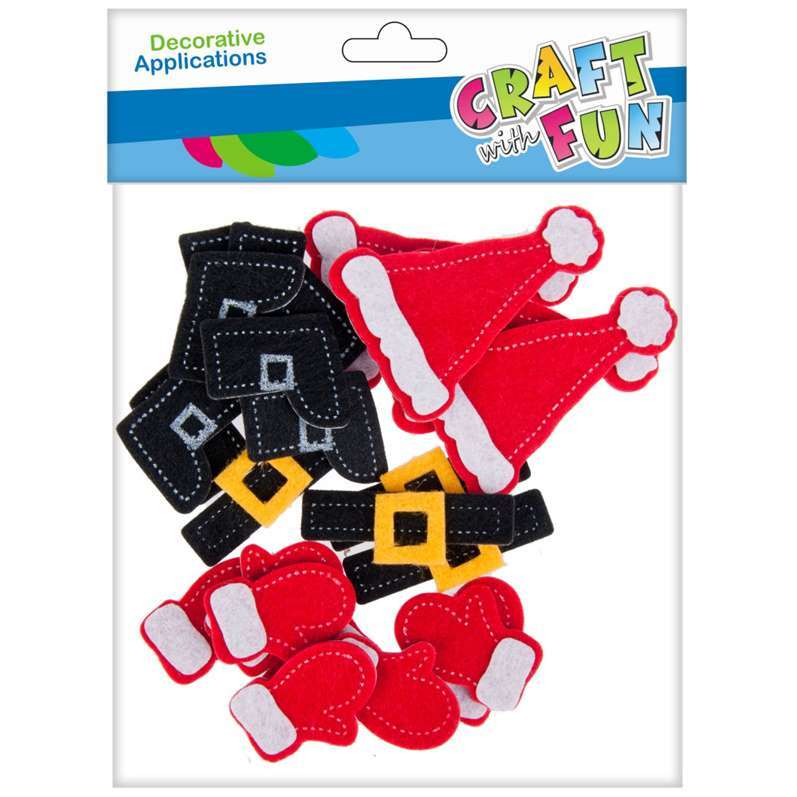 Decor sticker 24 pcs. felt clothing accessories for elderly