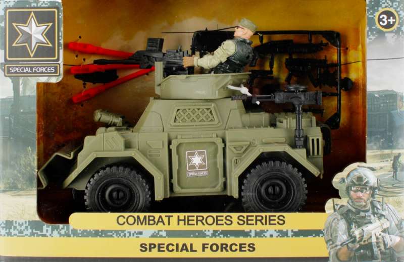 Car Military Vehicle with Accessories 27x18x12cm