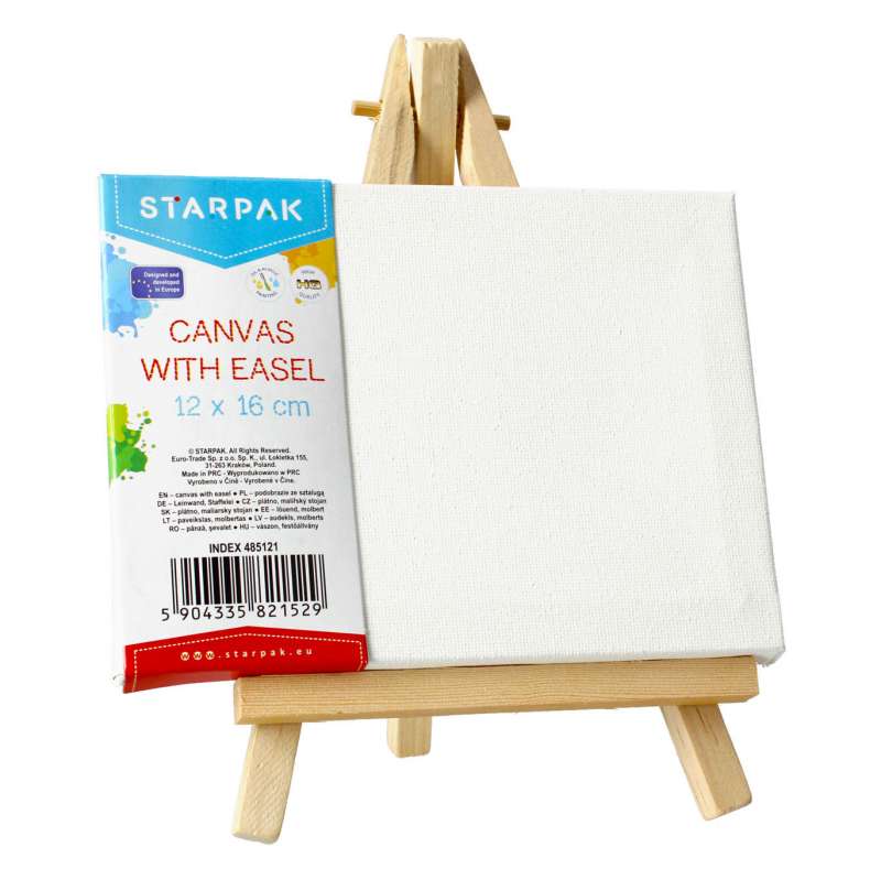 Canvas 12x16 cm with easel