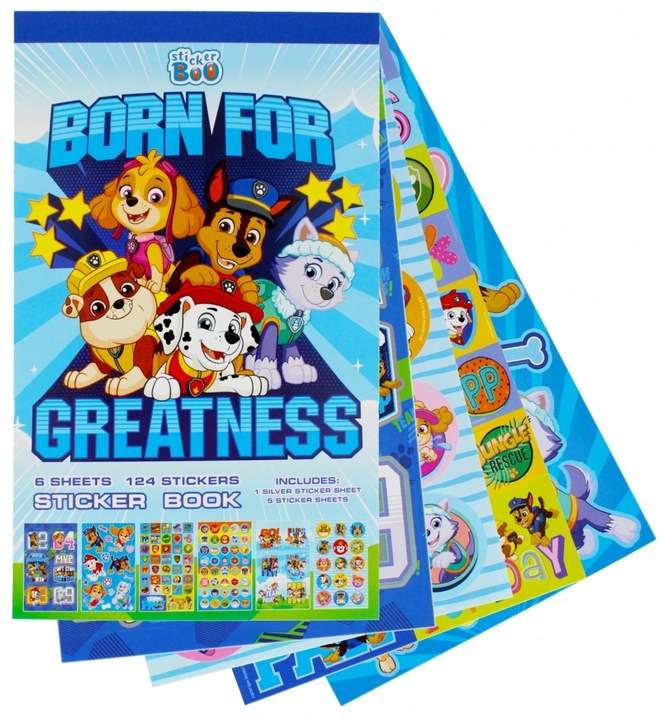 Notebook with stickers 124 stickers PAW PATROL
