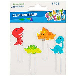Decorative Clips 4 pcs Dino
