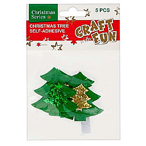 New Year Decor-Sticker Christmas Tree 5pcs.