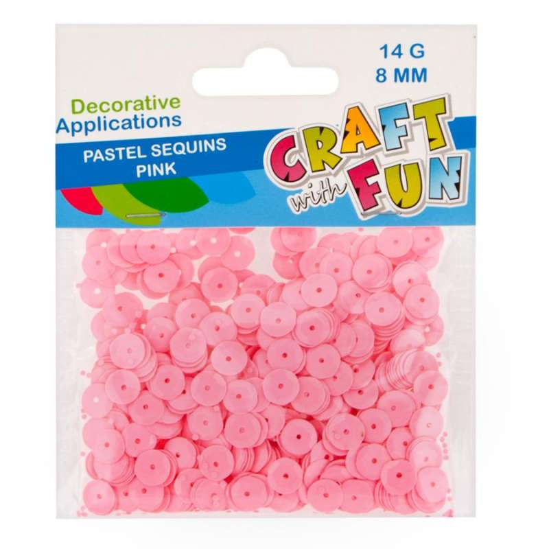 Decor-confetti 8mm Sequins pastel pink