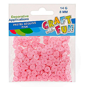 Decor-confetti 8mm Sequins pastel pink