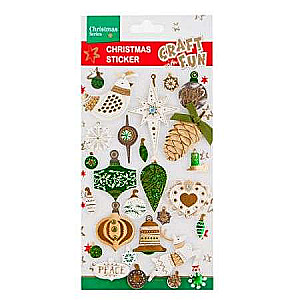 New Year Decor-Sticker 25 pcs 3D Holiday Themes MIX