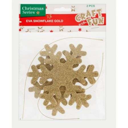 New Year Decor Snowflake 2 pcs gold