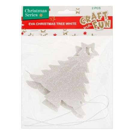 New Year Decor 2pcs. White Christmas Tree