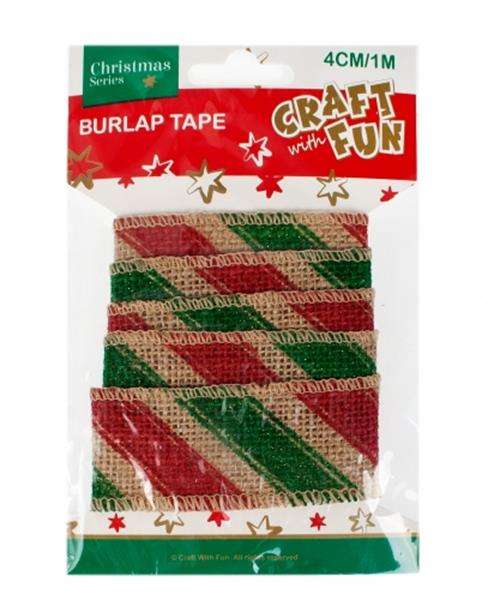 Decorative ribbon 4cm/1m colored