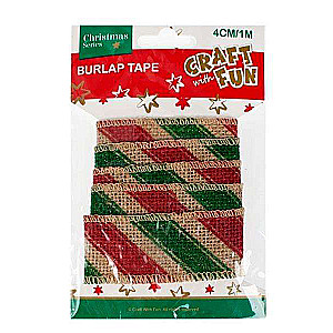Decorative ribbon 4cm/1m colored
