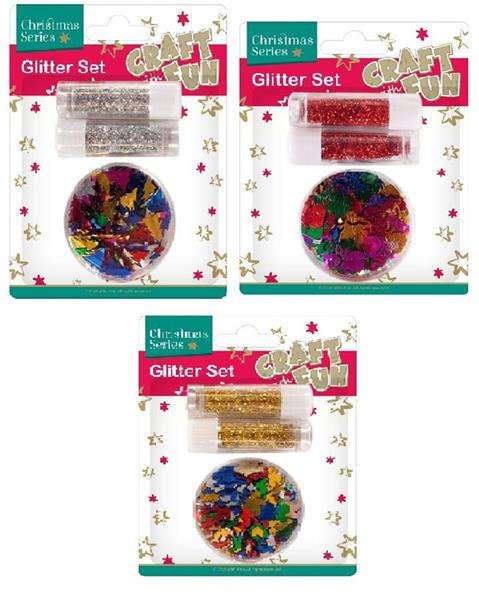 Set of Glitter Christmas Trees