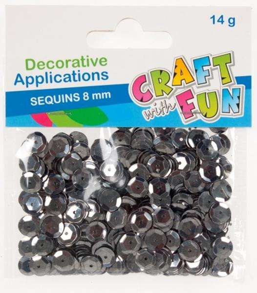 Decor-confetti 8mm Sequins gray