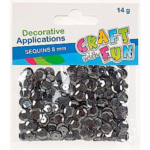 Decor-confetti 8mm Sequins gray