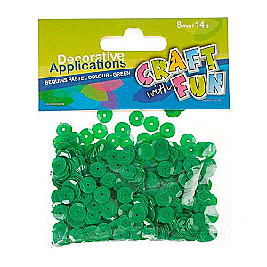 Decor-confetti 8mm Sequins green metallic