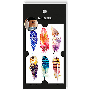 Tattoo - Temporary sticker Feathers 10.5x6cm