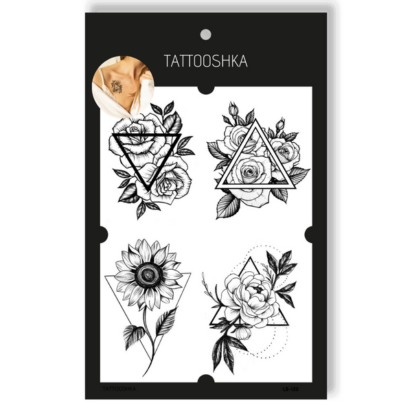 Tattoo - Disposable Sticker Graphic Triangle of Colors 15.5x21cm