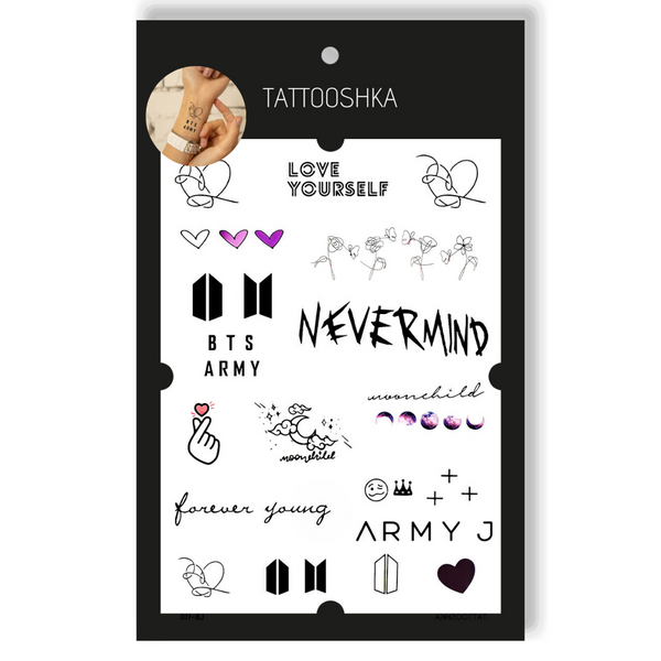 Tattoo - Temporary Sticker Writing 15.5x21cm