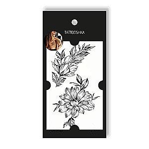 Tattoo - Temporary Sticker Flowers with Branch 10.5x6cm