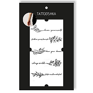 Tattoo - temporary sticker Branches with phrases 15.5x21cm