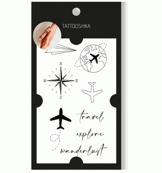 Tattoo - disposable sticker World 10.5x6cm