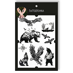 Tattoo - Temporary Sticker Wild Animals 15.5x21cm