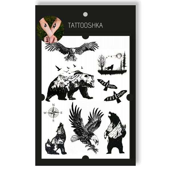Tattoo - Temporary Sticker Wild Animals 15.5x21cm