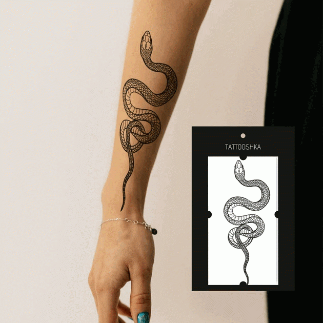 Tattoo - Temporary Sticker Snake 15.5x21cm