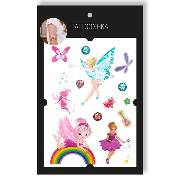 Tattoo - temporary sticker Fairy Magic with sequins 15.5x21 cm