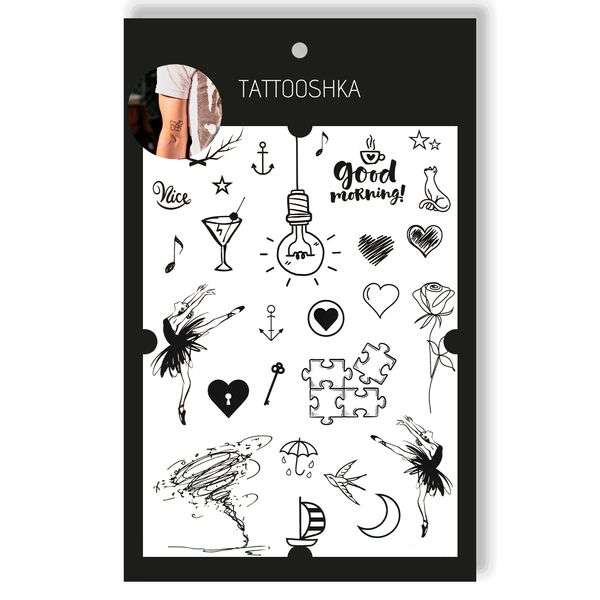Tattoo - Temporary Sticker Set - Good Morning 15.5x21cm