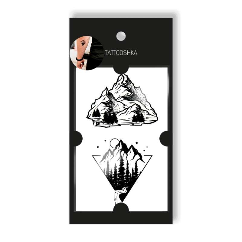Tattoo - Temporary Sticker I Want to Go to the Mountains 10.5x6cm