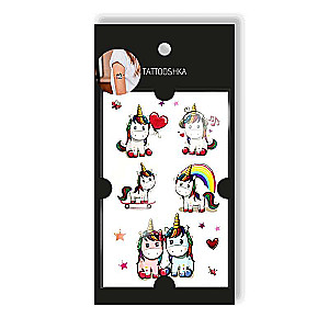 Tattoo - Temporary Sticker Friendly Unicorns 10.5x6cm