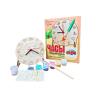 Desktop clock for painting - Car with paints