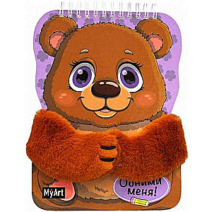 MyArt. Sketchbook. Hugging Notebook with Paws. Bear 40 sheets