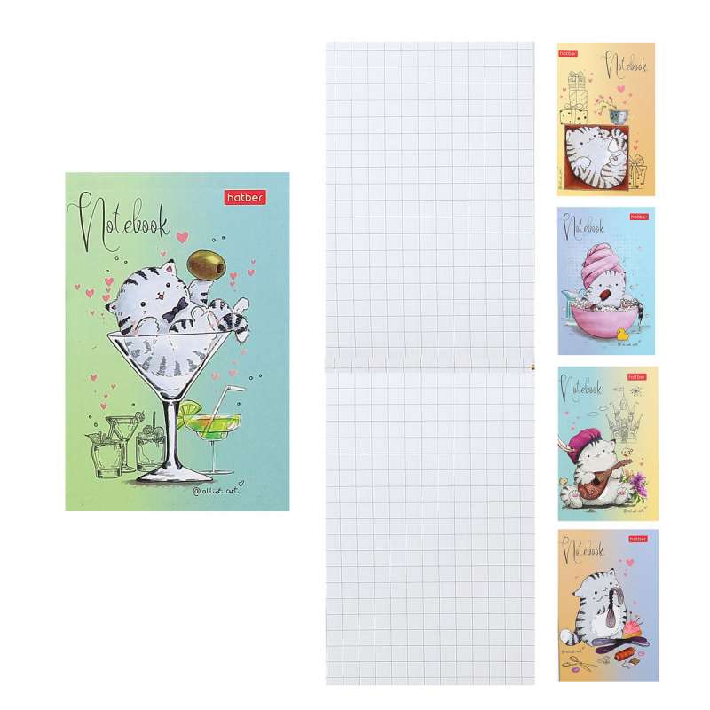 Notebook 48 sheets A7 - Adventures of Cat Pie