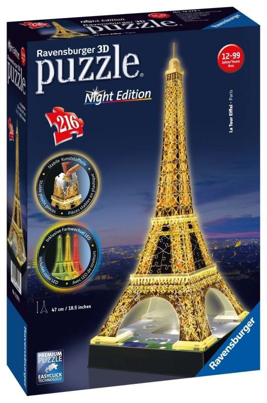 3D Puzzle Eiffel Tower with Backlight