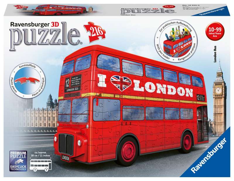 3D puzzle London bus, 216 pcs.