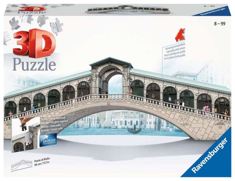 3D Puzzle Rialto Bridge, Venice, 216 pieces