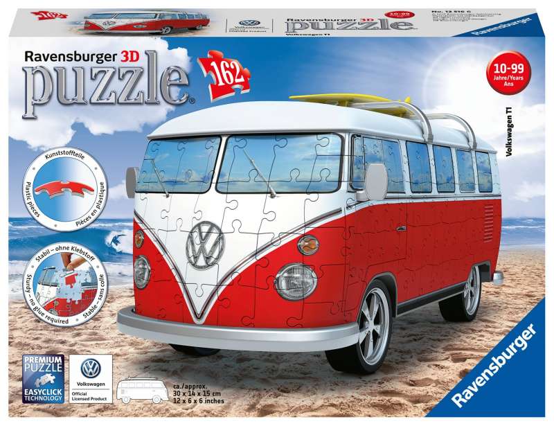 3D puzzle VW Bus, 162 pieces