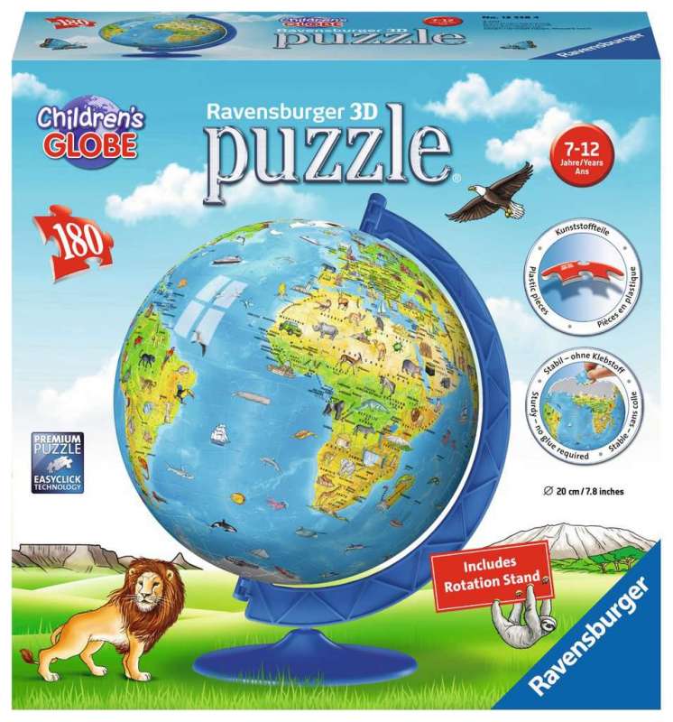 3D Puzzle Globe, 180 pcs.