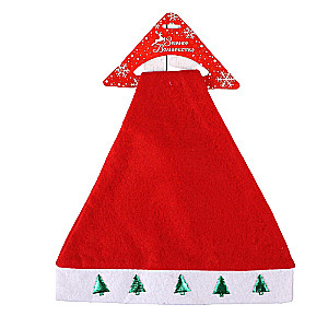 New Year Hat Tree with Sticker, Red
