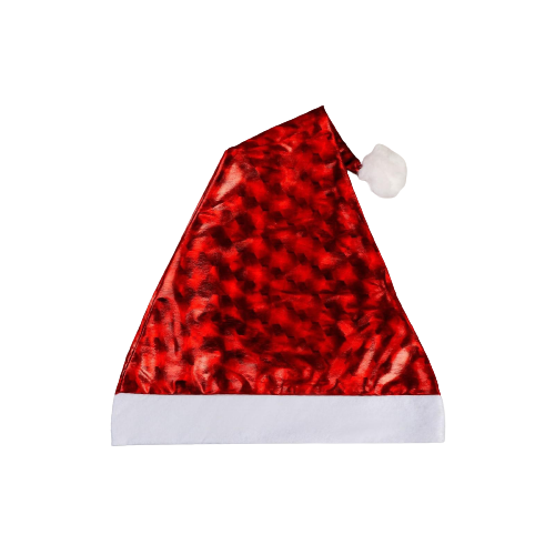 New Year Cap Holography 29x38 cm, red