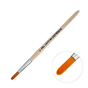 Synthetic Brush Round No. 6 d-6 mm; L-22 mm wooden handle Calligrata