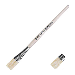 Brush Bristle Flat No. 18 d-18 mm; L-26 mm wooden handle Calligrata