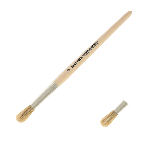 Round Bristle Brush No. 9 d-9 mm; L-28 mm wooden handle Calligrata