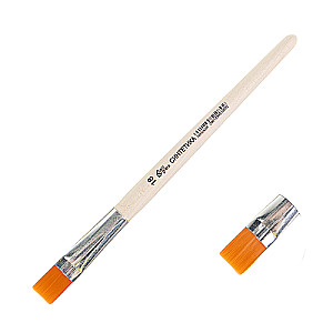 Synthetic Flat Brush No. 18 d-18 mm; L-19 mm wooden handle Calligrata