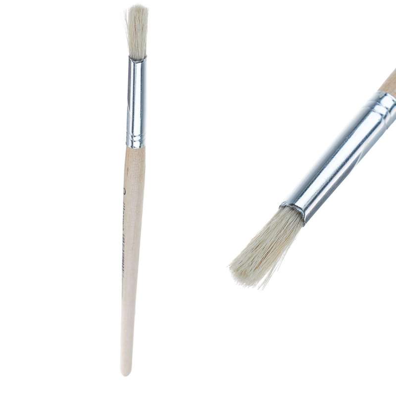 Round Bristle Brush No.10 Wooden Handle