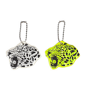 Reflective element double-sided leopard 5.5*4.4cm chain MIX