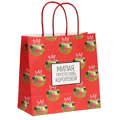 Gift bag Queen, 22 x 22 x 11 cm
