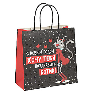 Gift Bag Kitty, 22 x 22 x 11 cm