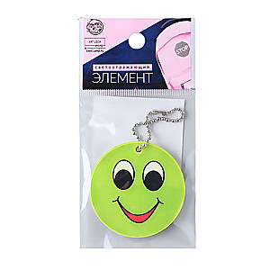 Reflective element double-sided smiley large eyes d5.3cm